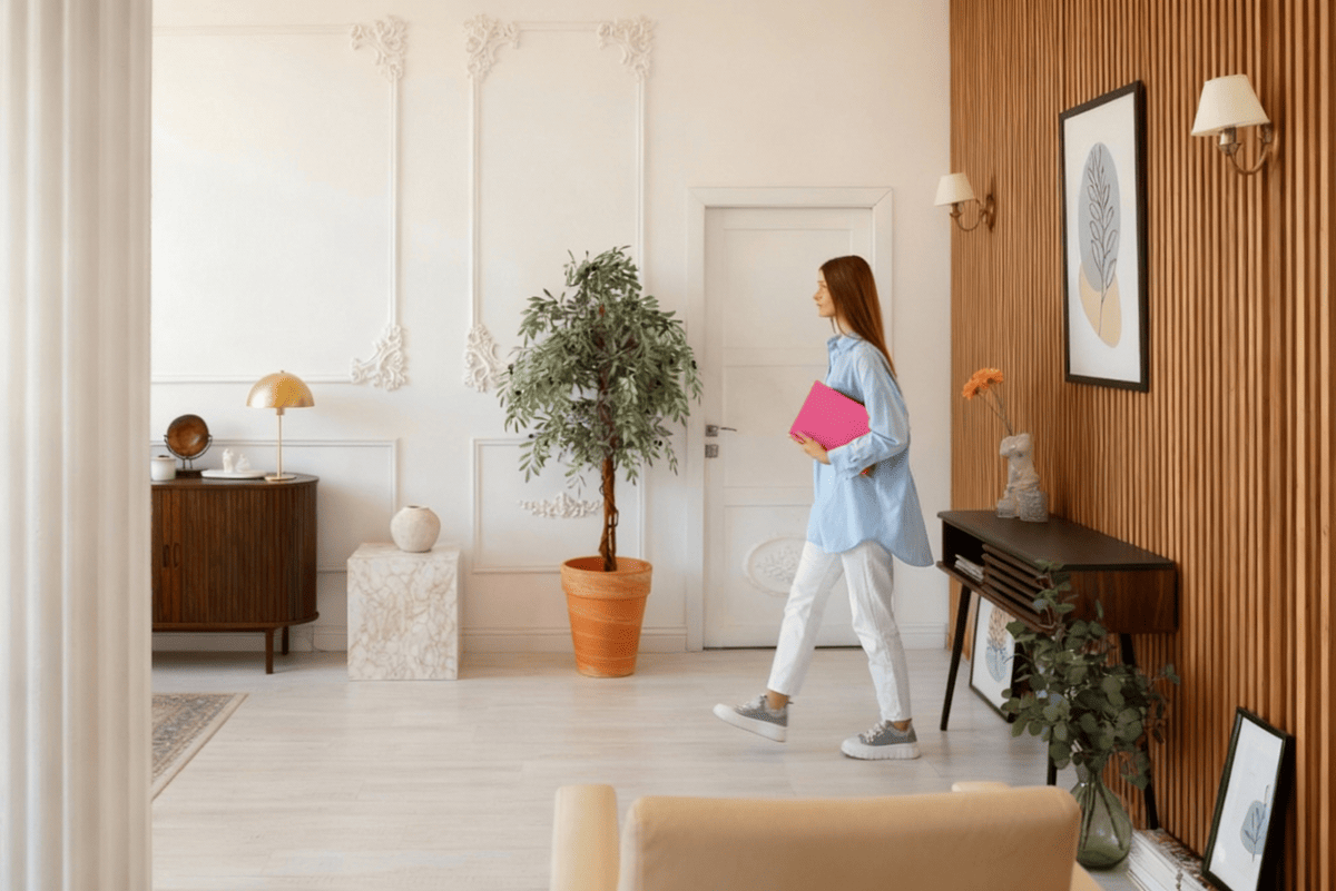 Pokój z listwami ściennymi